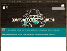Tablet Screenshot of brazoscedarworks.com